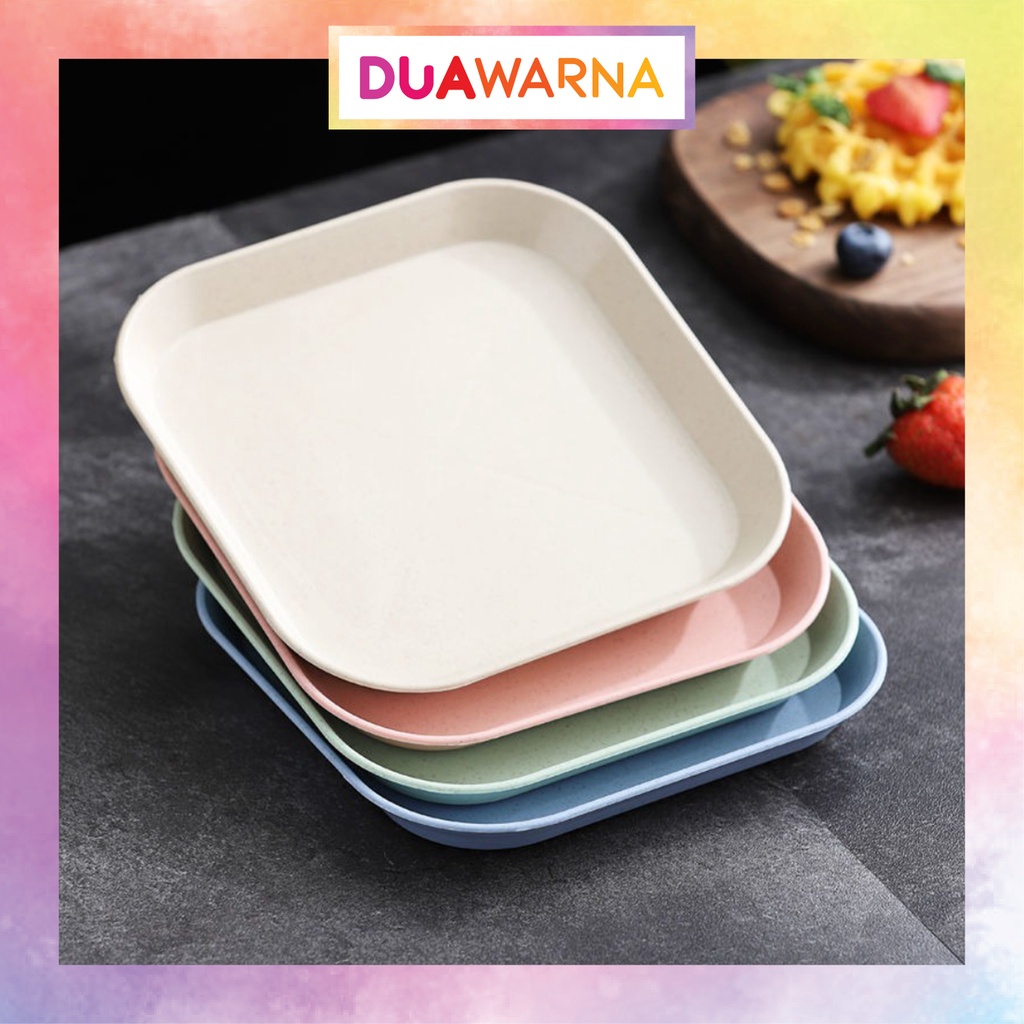 Jual Duawarna Piring Makanan Buah Piring Makan Bahan Jerami Plate Wheat