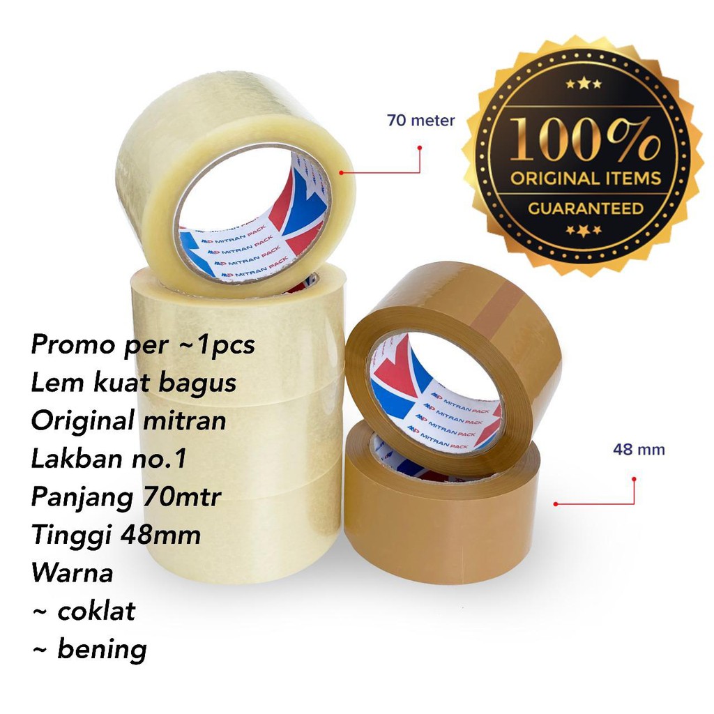 Jual ISOLASI ATAU LAKBAN BENING & COKLAT UKURAN BESAR TAPE / ISOLASI ...