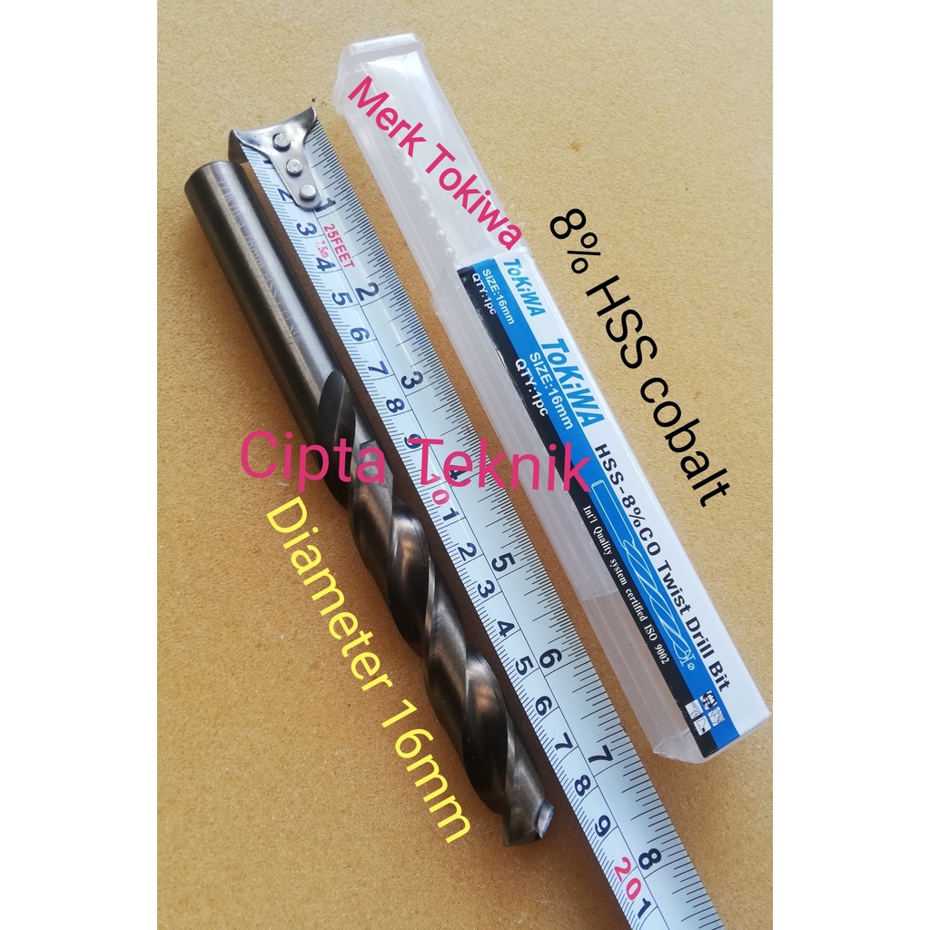 Jual Mata bor besi 16 mm lurus Tokiwa HSS co 8% matabor 16mm | Shopee ...