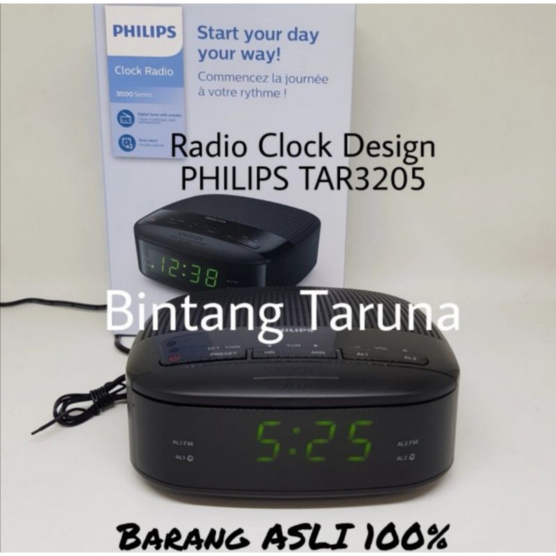 Jual Radio Philips R3205 Clock Radio Philips TAR3205 Jam Digital Philips TAR3205 Shopee Indonesia