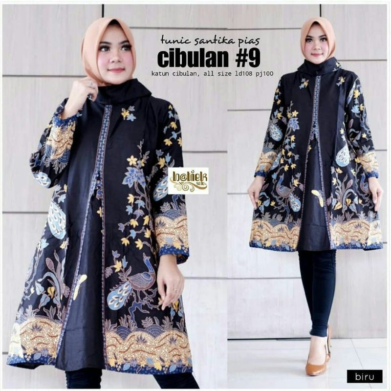 Jual TUNIK BATIK KEKINIAN 2023 Atasan wanita batik ELEGAN MODERN CANTIK