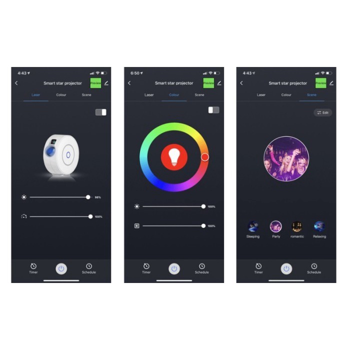 Jual smart star projector wifi laser starry sky projector waving