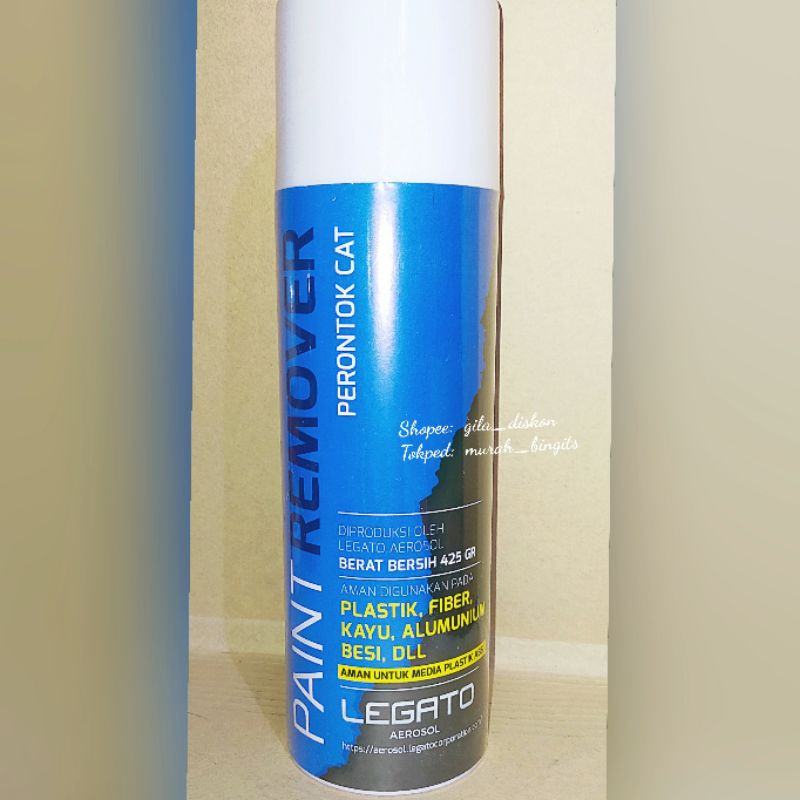 Jual Legato Paint REMOVER spray Plastik, Fiber, Aluminium, Besi, Kayu