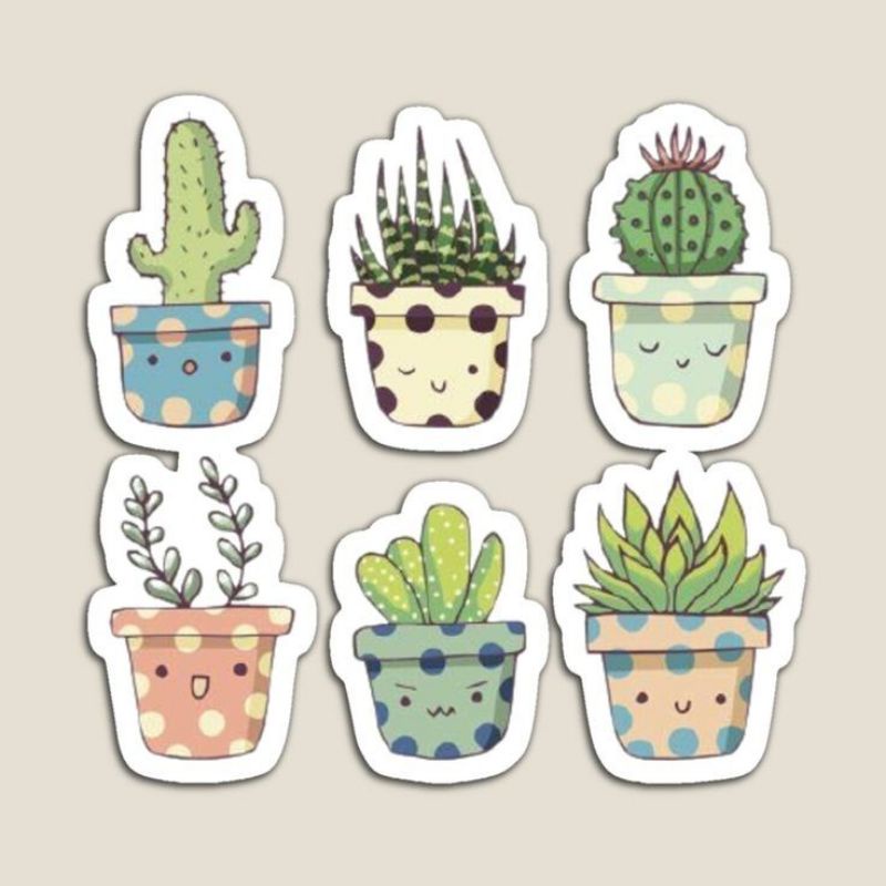 Jual STIKER AESTHETIC JOURNAL DEKORASI TUMBLR HP | STICKER KAKTUS | Shopee  Indonesia