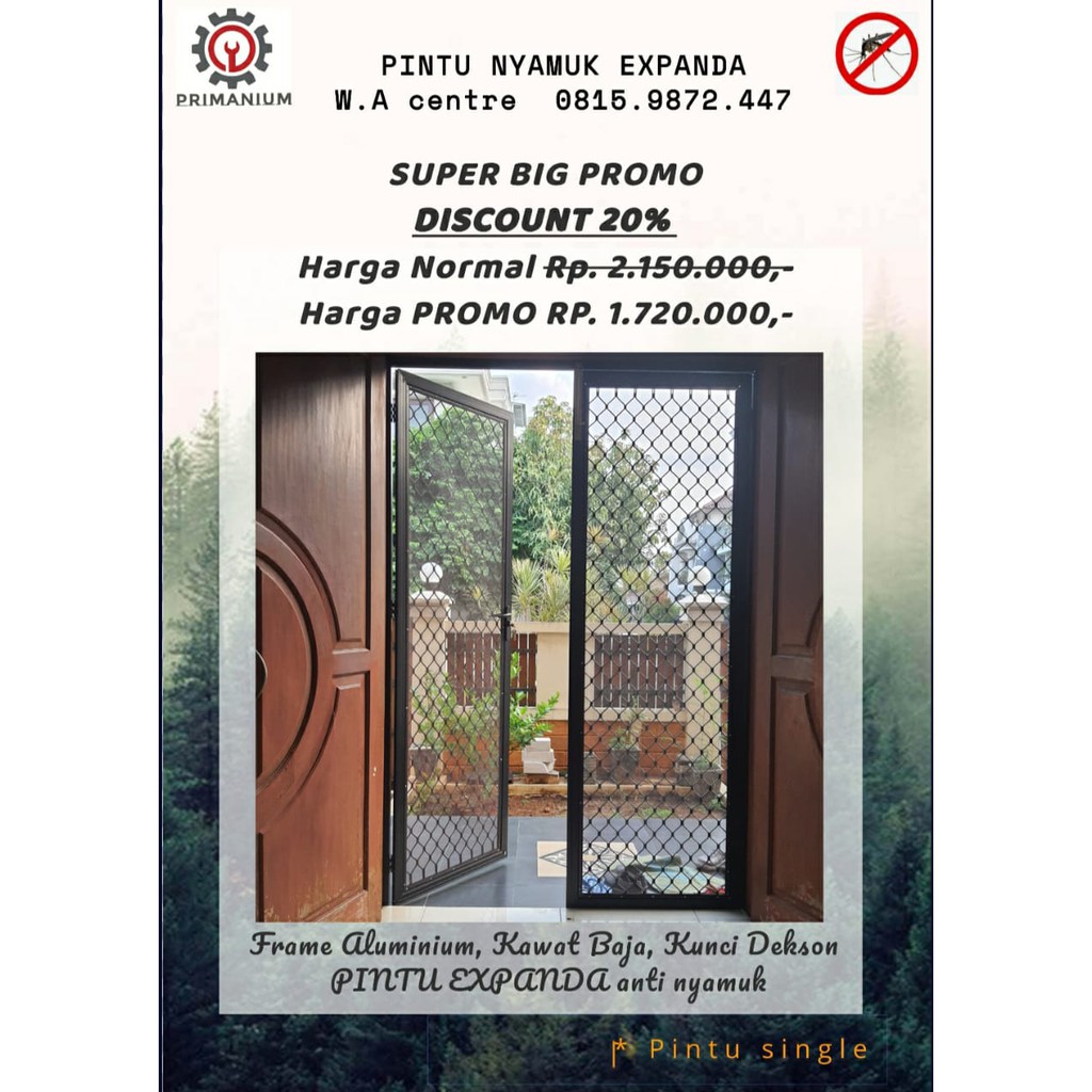 Jual Pintu Anti Nyamuk Expanda Aluminium Shopee Indonesia