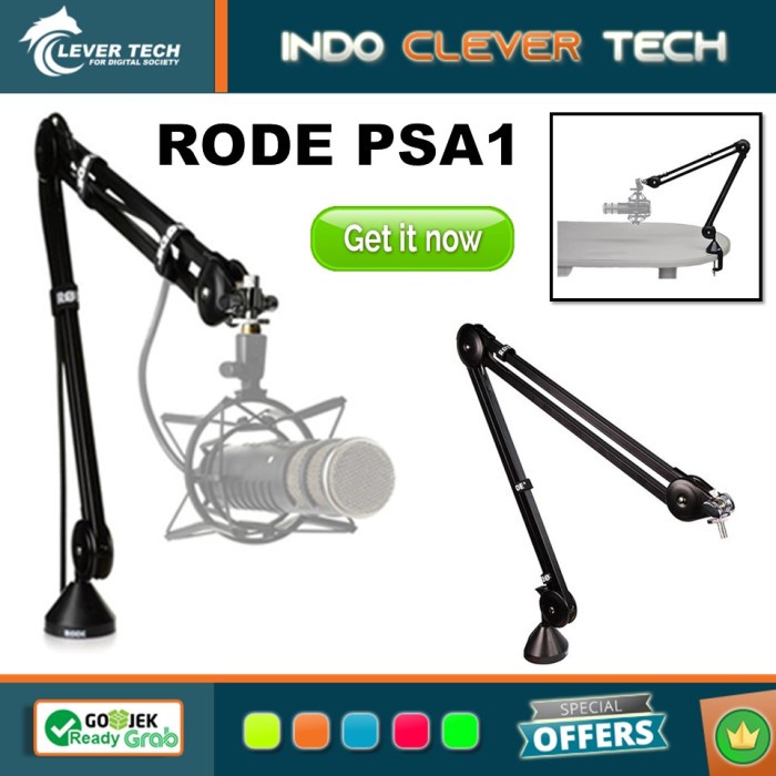 Jual Rode PSA1 Studio Boom Arm for Broadcast Microphones Shopee Indonesia