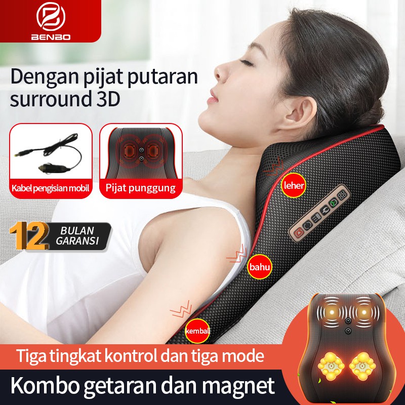 Jual Benbo Pijat Bahu Dan Tulang Belakang Leher Multifungsi Bantal Pijat Alat Pijat Punggung