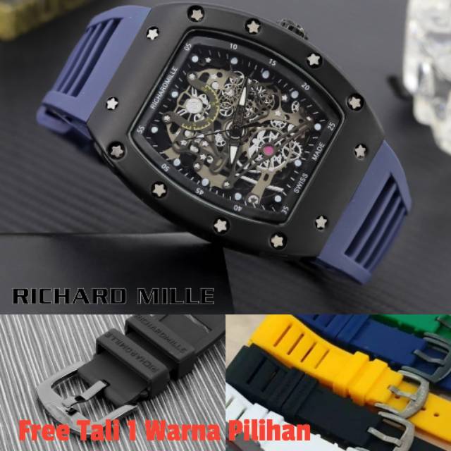 JAM TANGAN PRIA RM RICHARD MILE FREE TALI CADANGAN 1 JAM TANGAN PRIA SUPER MEWAH DAN ELEGAN RM02