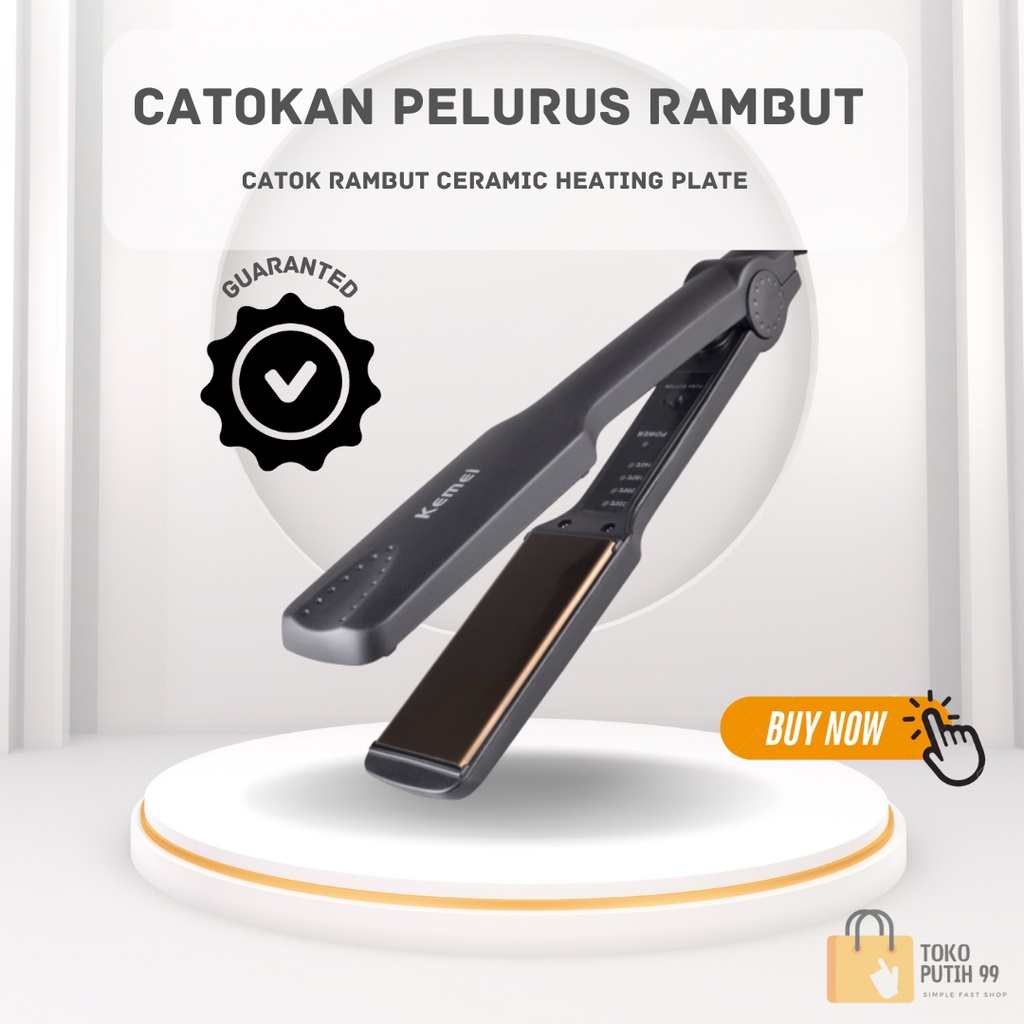 Jual Catokan Rambut Catok Pelurus Rambut Elektrik Ceramic Heating Low
