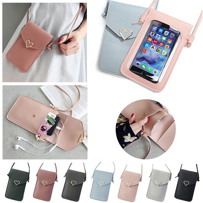 NEW Touchable Phone Bag Tas Telepon Tas Wanita FTS983 Abu abu