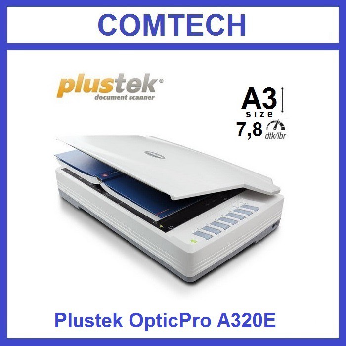 Jual Plustek OpticPro A320E Scanner Flatbed Dokumen Komputer A3