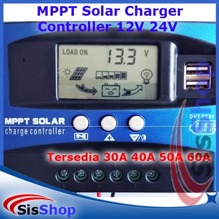 Jual MODEL BARU! MPPT MPPT30 30A SOLAR CHARGE CONTROLLER DC 12V 24V 30A ...
