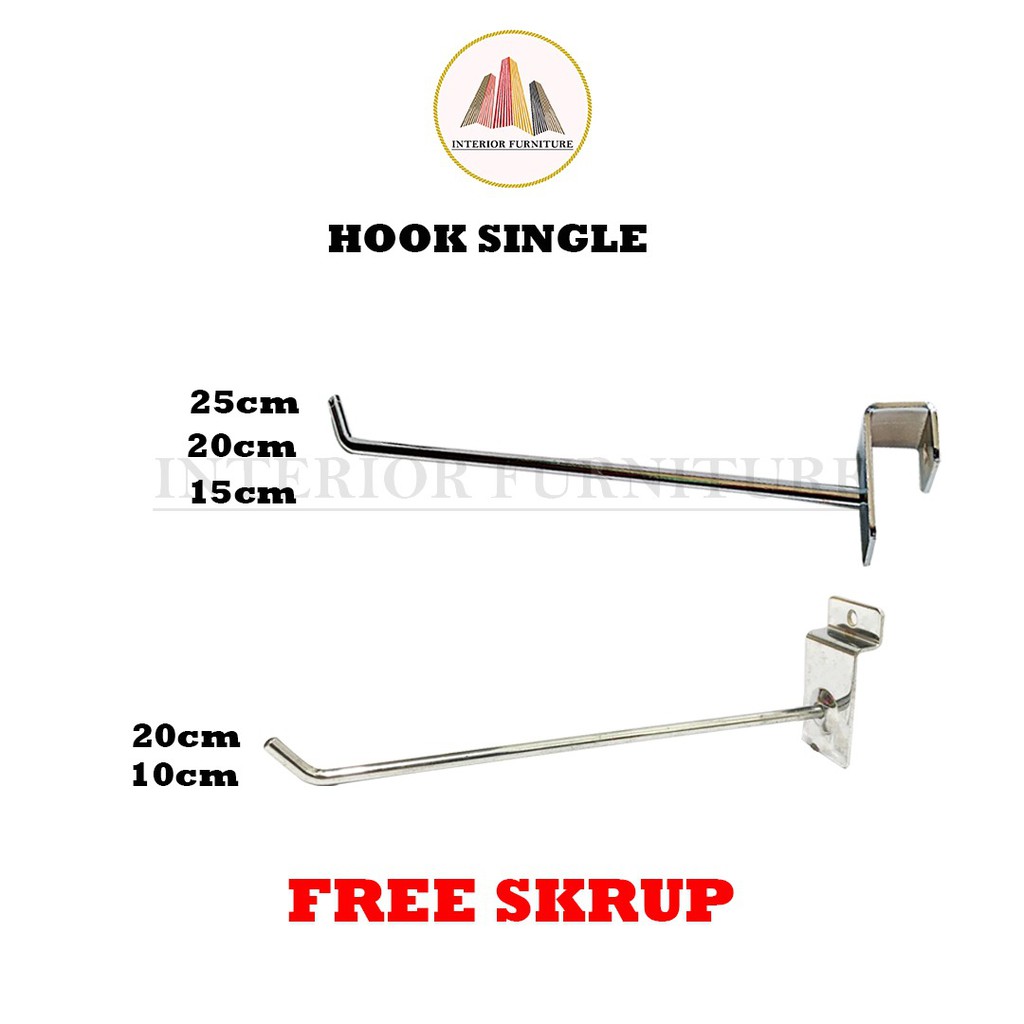 Jual Single Hook Pin Shop Cm Cantolan Besi Kotak Cantelan Gantungan