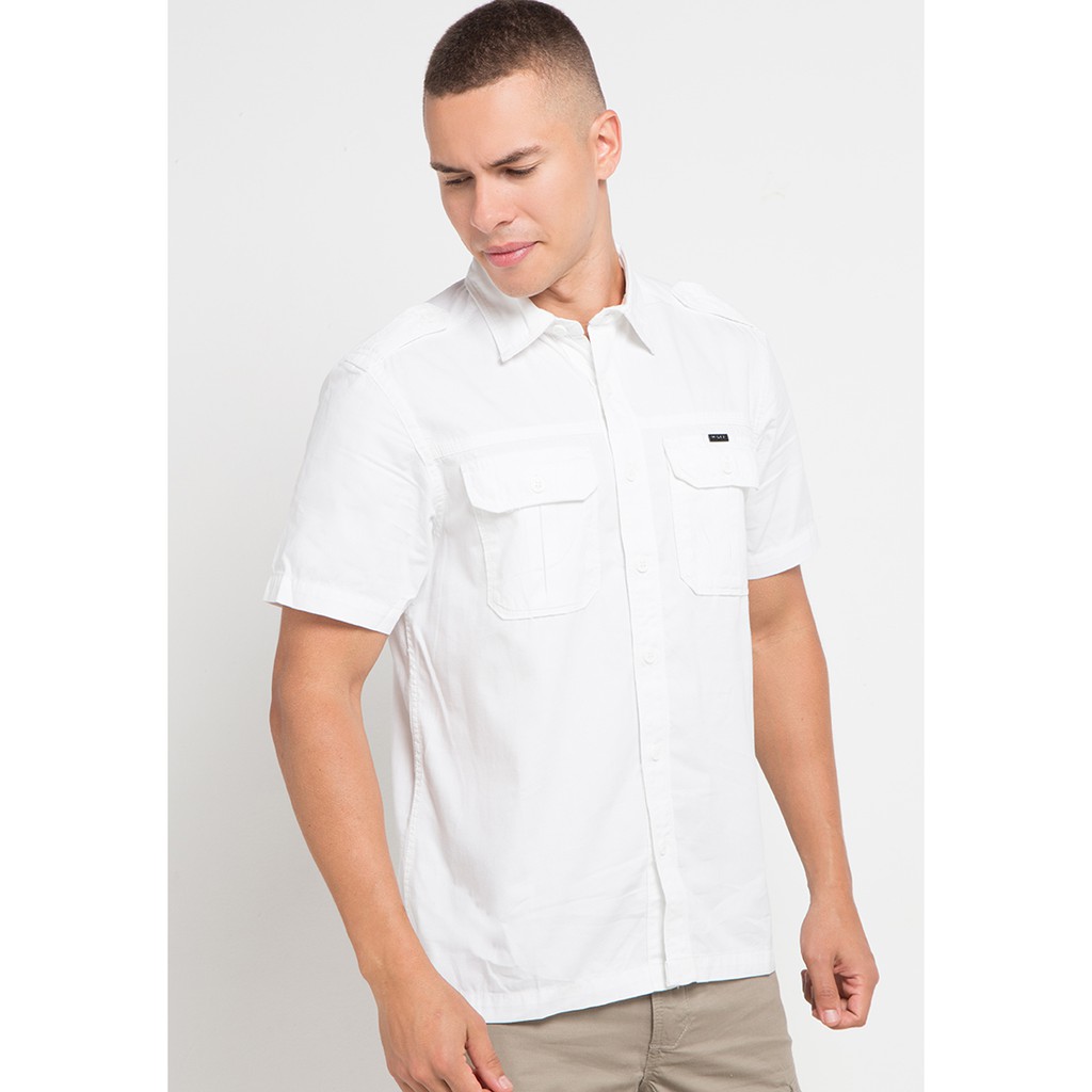 Jual Kemeja Lengan Pendek Asli MGee 3451C Ranger 024 White | Shopee ...