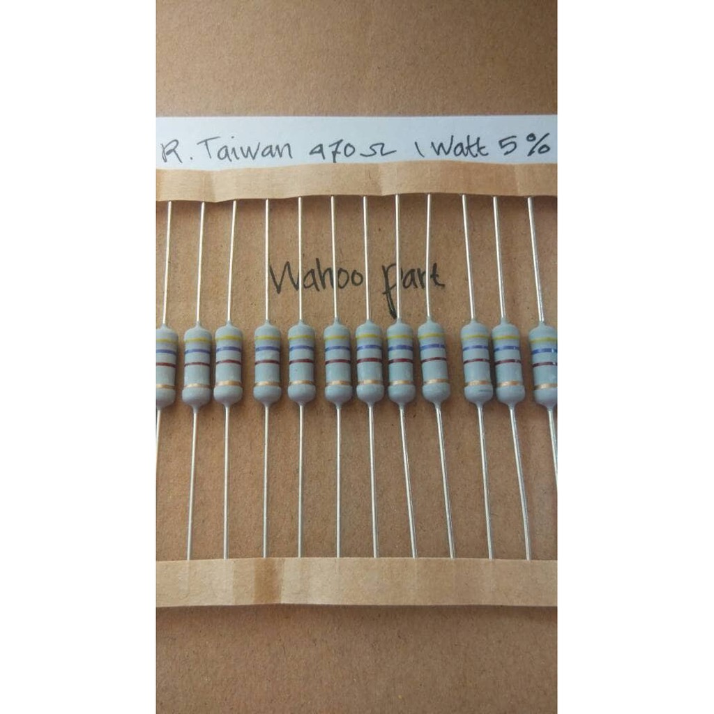 Jual resistor 470 ohm 1 watt 5 taiwan harga per 10 pcs shopee indonesia