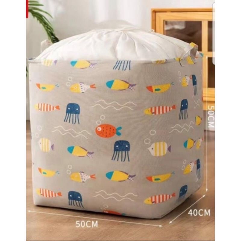 Jual Clothing Storage Bag Jumbo Tempat Baju Mainan Selimut Keranjang