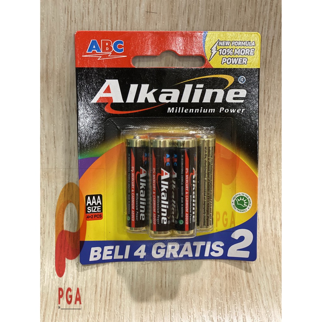 Jual Baterai Alkaline A3 BELI 4 GRATIS 2 TOTAL 6 PC ABC ALKALINE ...