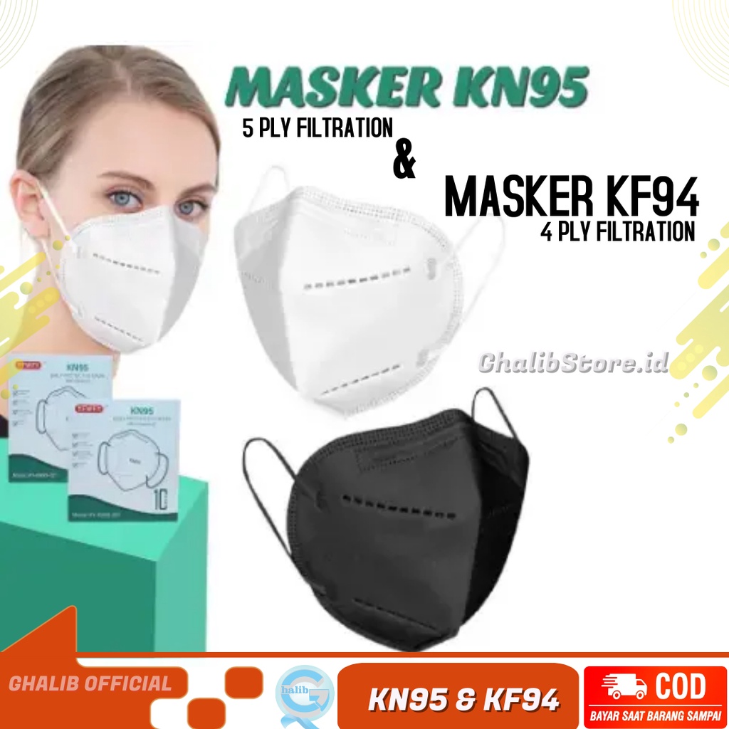 Jual Masker KN95 Premium Mask Medis 5 Ply Dan Masker Korea KF94 4 Ply Satuan Shopee Indonesia