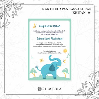 Jual Kartu Ucapan Tasyakuran Khitanan / Kartu Syukuran Khitan / Kartu ...