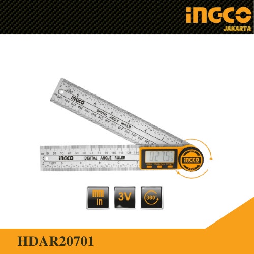 Jual Penggaris Sudut Siku Digital Angle Ruler Cm Ingco Hdar