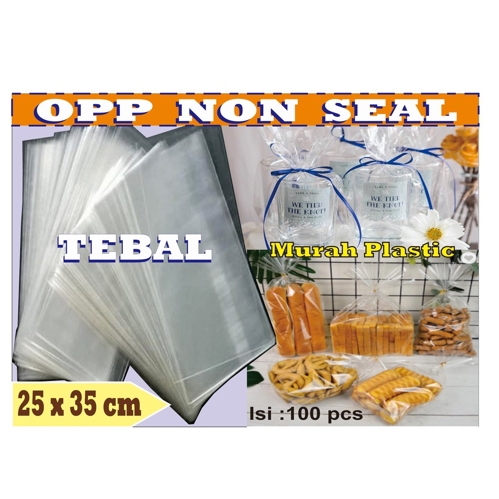 Jual Plastik Opp Tebal Tanpa Lemseal 25 X 35 Cm Shopee Indonesia 7705