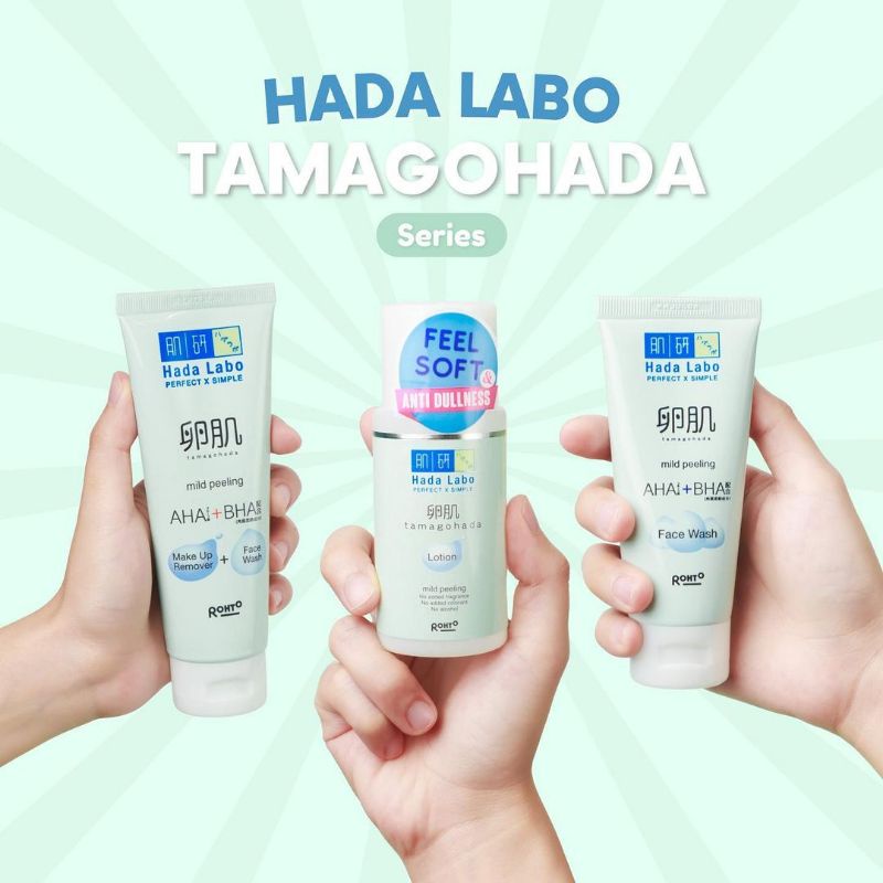 Jual HADALABO TAMAGOHADA SERIES|AHA BHA FACE WASH LOTION | MAKE UP ...