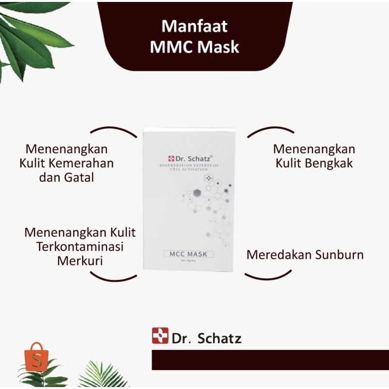 Jual DR SCHATZ MCC MASK SUNBURN / REDNESS / SENSITIF SKIN Shopee