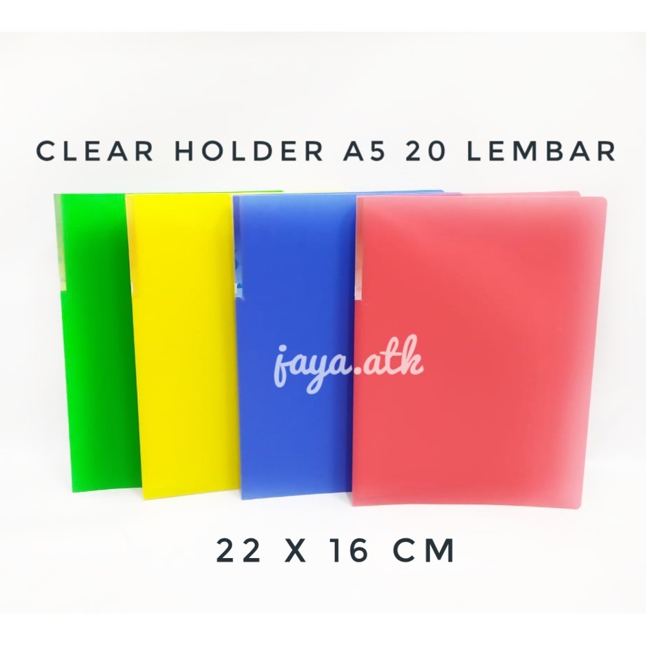 Jual MAP PLASTIK DOKUMEN MAP CLEAR HOLDER A5 20 LEMBAR MAP DOKUMEN
