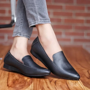 GRANDABLE ANDERSON Sepatu Formal Kerja Flat Casual Slip On Kulit Asli Wanita