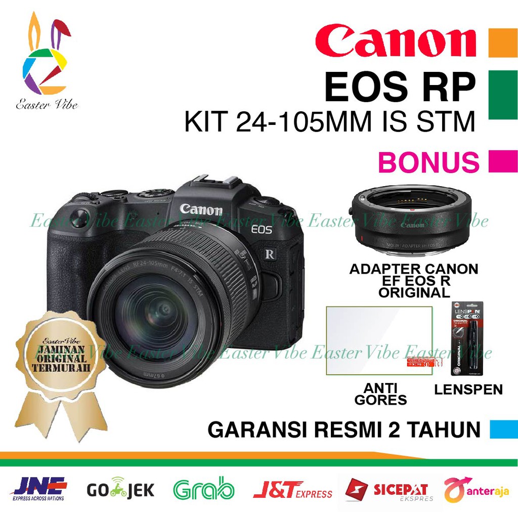 CANON EOS RP KIT 24-105MM IS STM WITH CANON ADAPTOR EF EOS R ORIGINAL