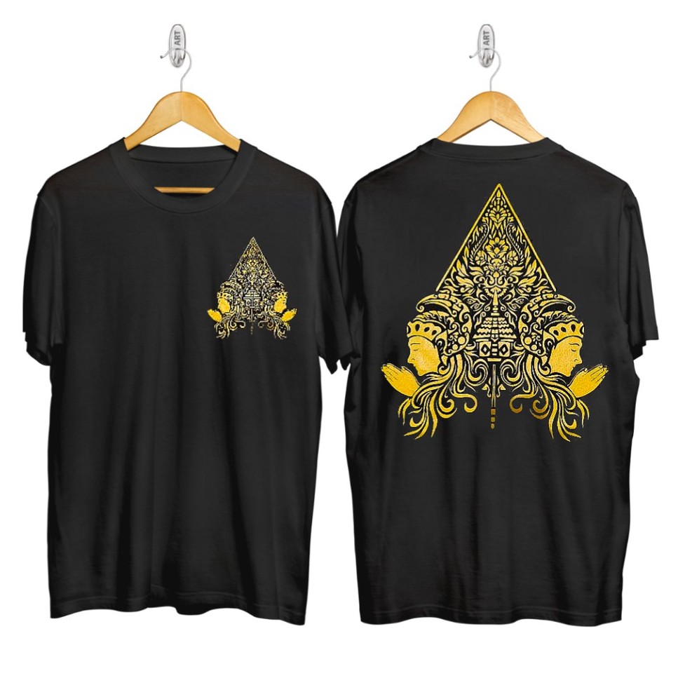 Jual Kaos Wayang Gunungan Segitiga Jawa Tshirt Sunda Distro Lengan Pendek Atasan Pria