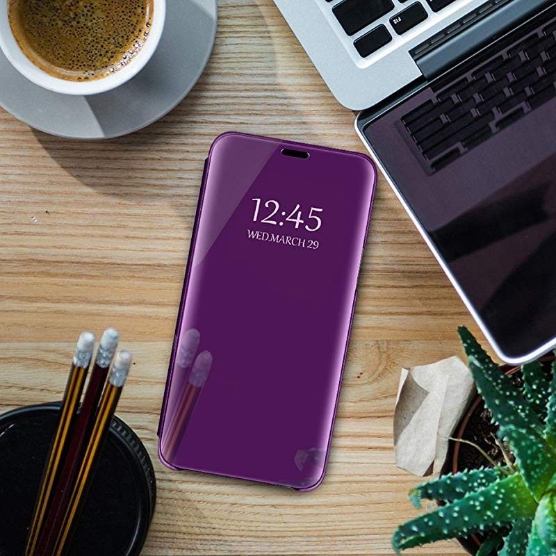 Jual Flip Case Oppo F7 Clear View Standing Cover Mirror Shopee Indonesia