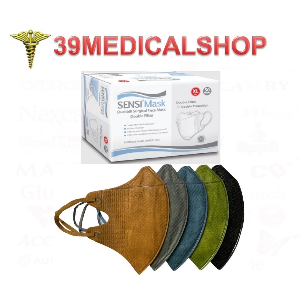 Jual MASKER SENSI DUCKBILL XL 4PLY ISI 50PCS | Shopee Indonesia