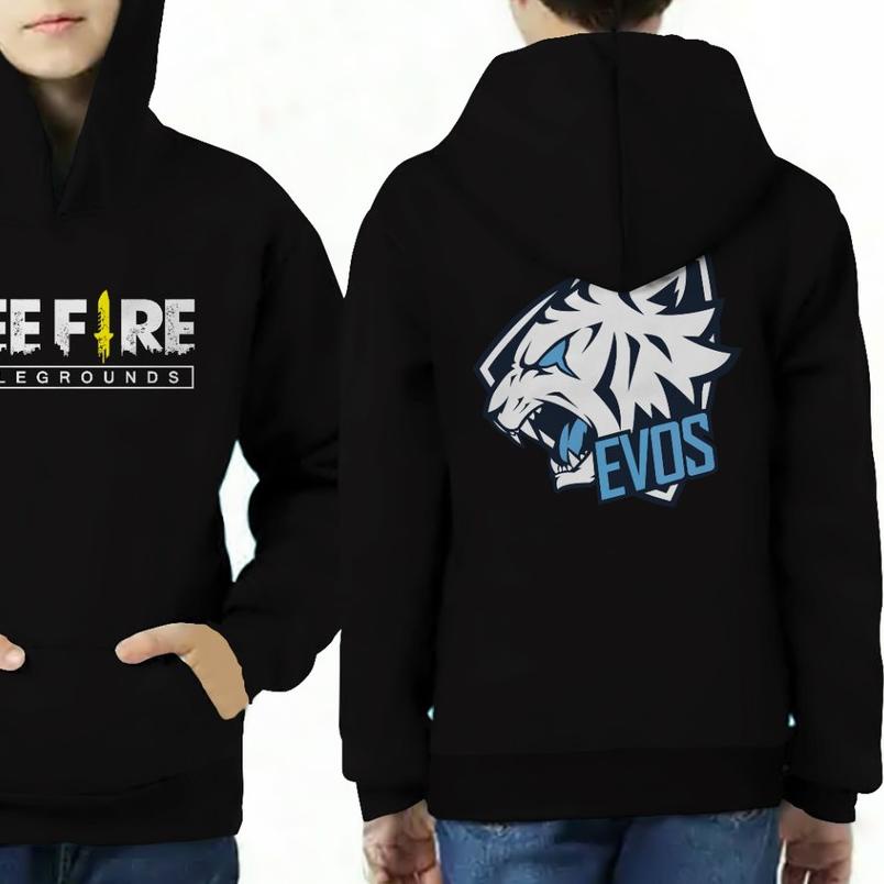 Jual Hoodie Free Fire Evos Anak / Hoodie anak / Jaket ff evos anak
