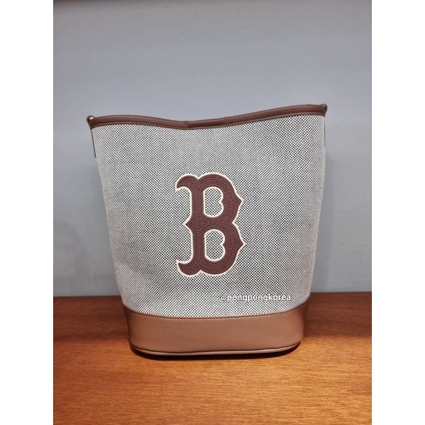 MLB Korea - Monotive Coated Canvas Vertical Tote Bag Boston Red Sox