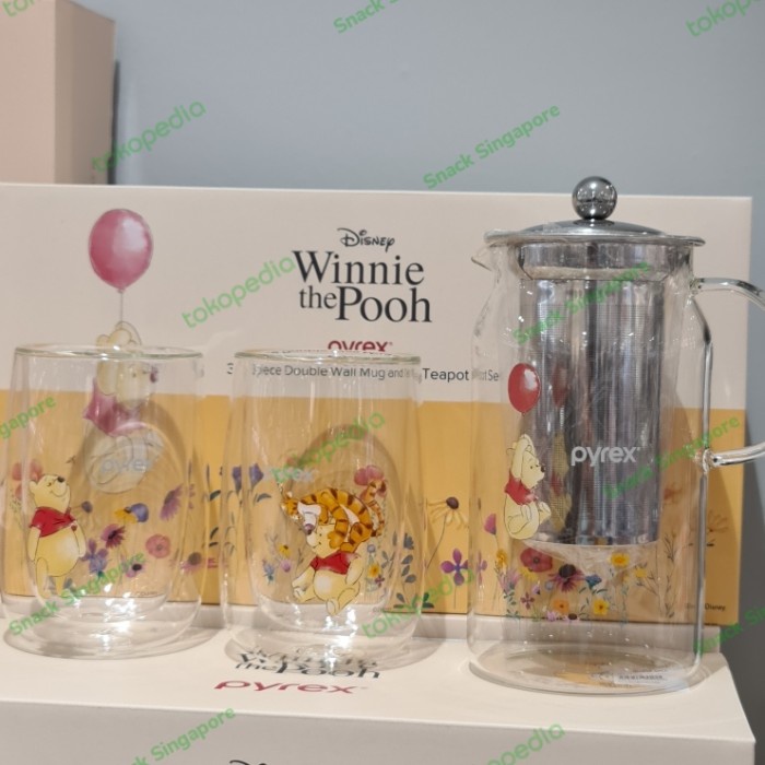 Jual PYREX 3pc Winnie The Pooh Jar & Mug Set BERKUALITAS | Shopee Indonesia