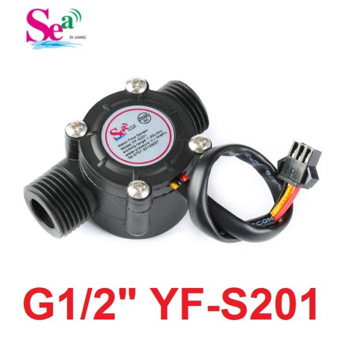 Jual WATER FLOW SENSOR Aliran Air Sensor Flowmeter Flow Meter YFS201
