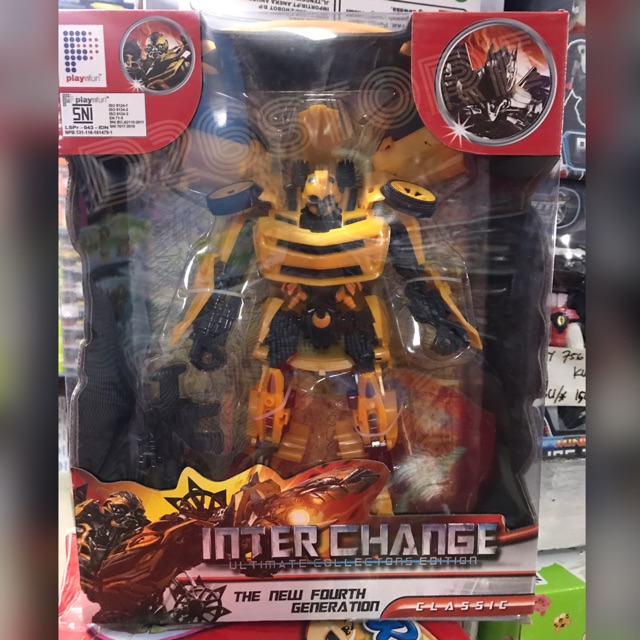 Jual Mainan Robot Action Figure Bumblebee Transformers Interchange 2in1 ...