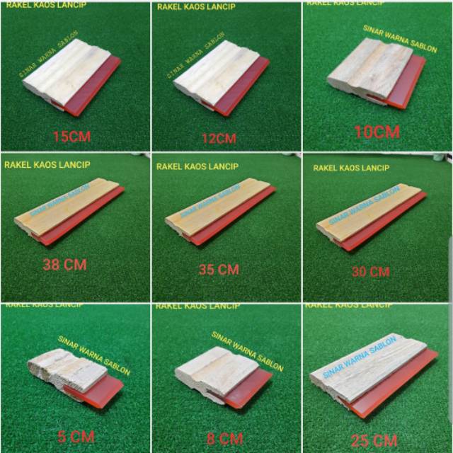Jual Rakel sablon kaos 7mm LANCIP MERAH + gagang kayu per 1centi ...