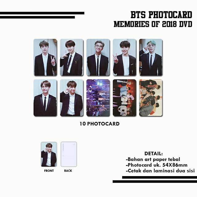 Jual BTS MEMORIES OF 2018 DVD PHOTOCARD | Shopee Indonesia