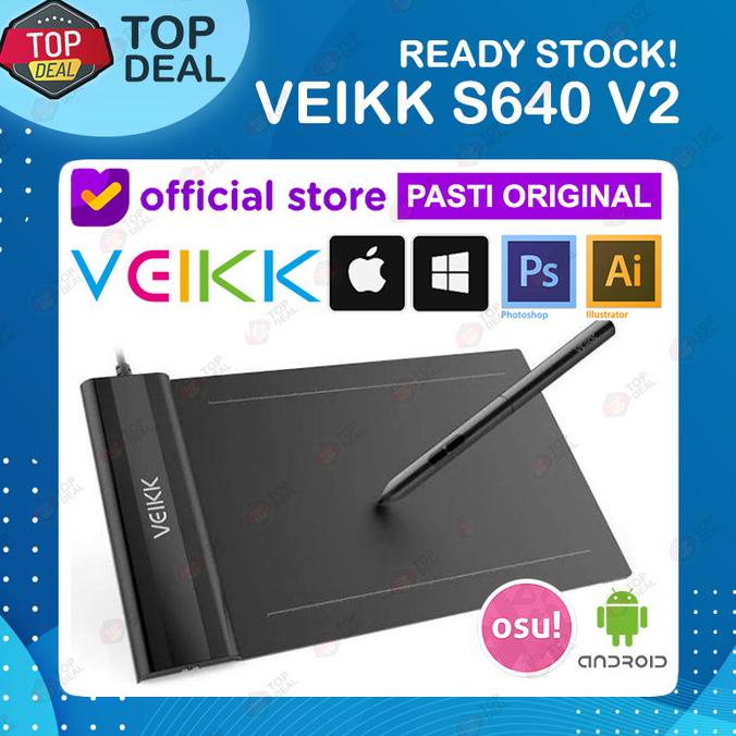 Jual VEIKK S640 Digital Graphic Drawing Pen Tablet OSU Alt H420 G430 G640 Shopee Indonesia