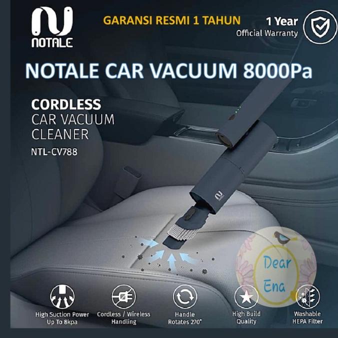 Jual NOTALE Portable Car Vacuum Cleaner 8000Pa Cordless Wireless