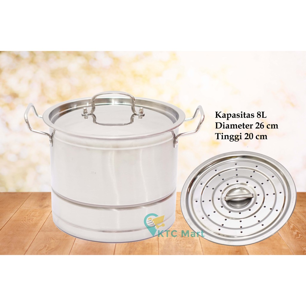 Jual Ktcmart Tajimawa Panci Kukusan Cm Stainless Tebal Dandang Masak Panci Masak Sup