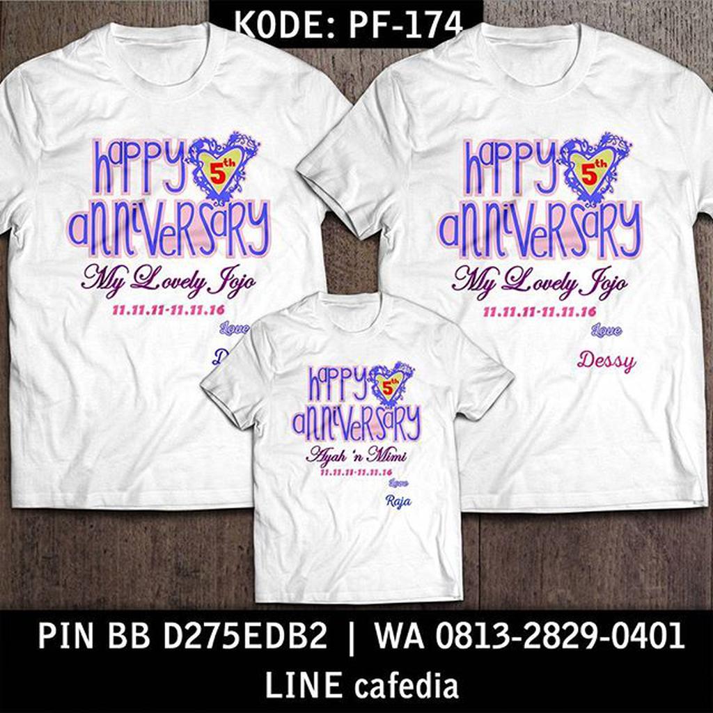 Jual Baju Kaos Keluarga Kaos Ultah Kaos Couple Motif Anniversary Bisa Custom Shopee