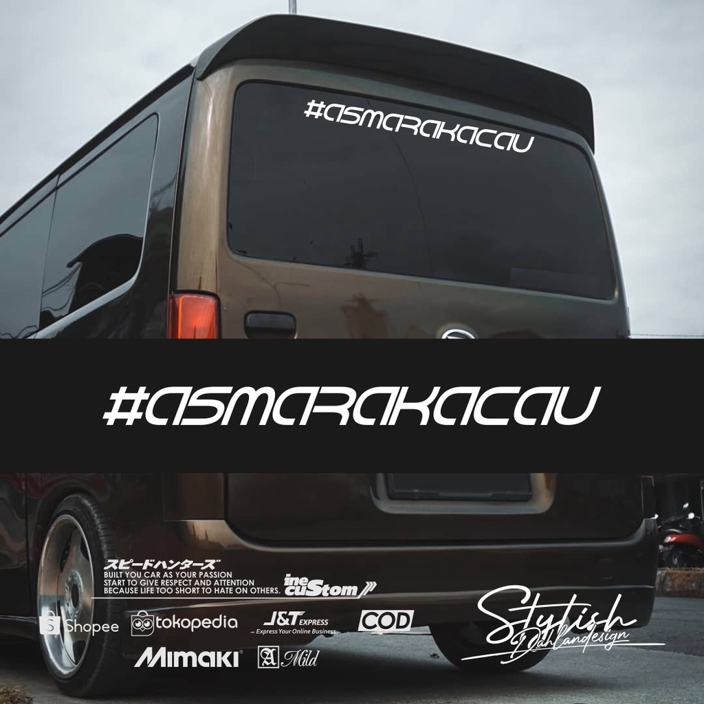 Jual STIKER KACA MOBIL STIKER ASMARA KACAU | Shopee Indonesia