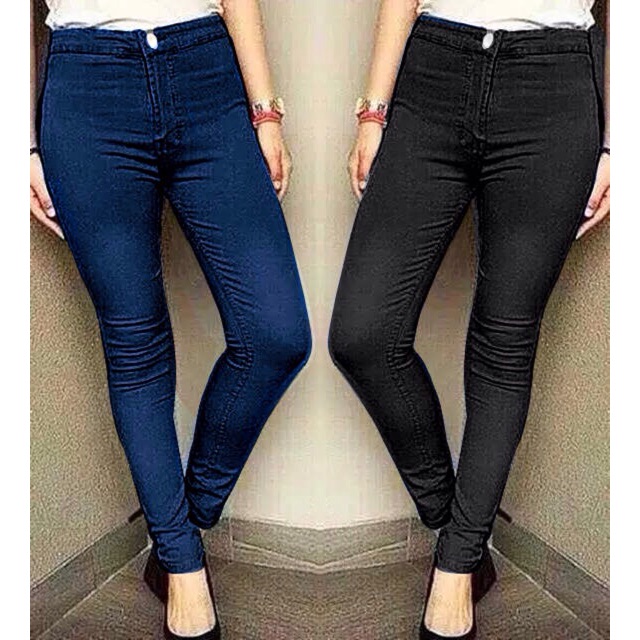 Jual Sale Size Celana Hw Jeans High Waist Kancing Shopee Indonesia