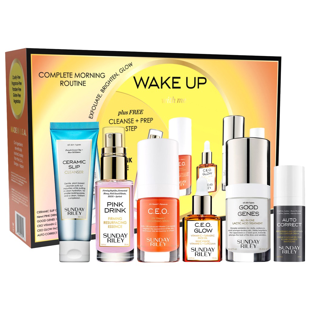 Jual Sunday Riley Wake Up With Me Complete Morning Routine | Shopee ...