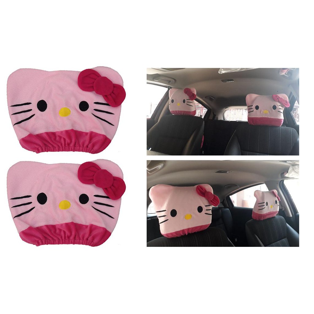 Jual Hello kitty Karakter Sarung Headrest Mobil HK801 (Sepasang