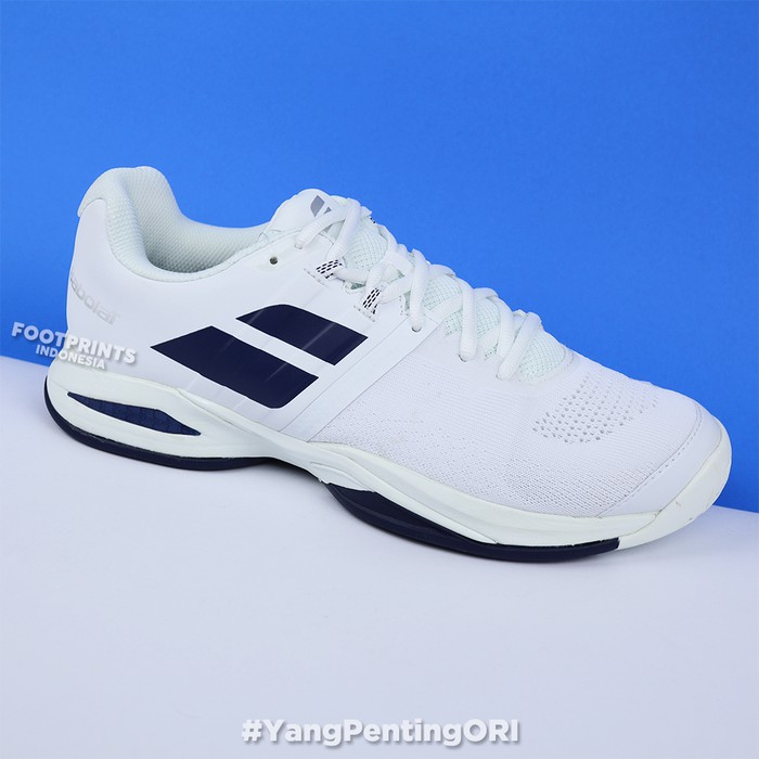 Sepatu Tenis Babolat Propulse Blast White Estate Blue Tennis Shoes