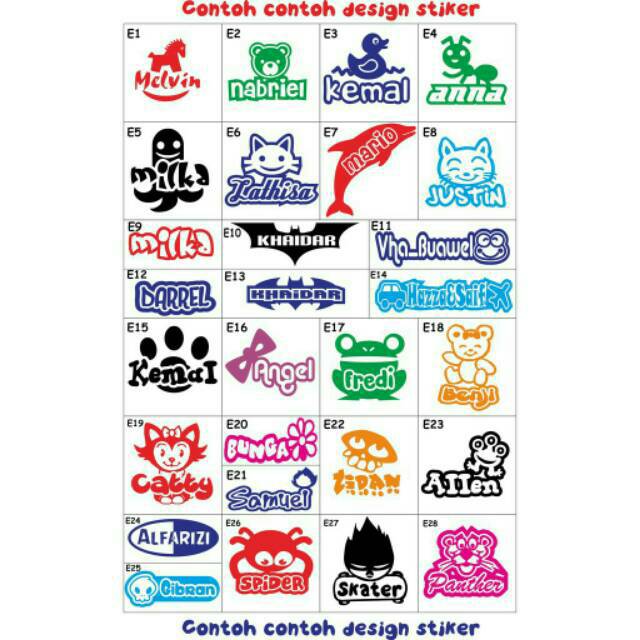 Jual STICKER CUTTING CUSTOM DESIGN | Shopee Indonesia